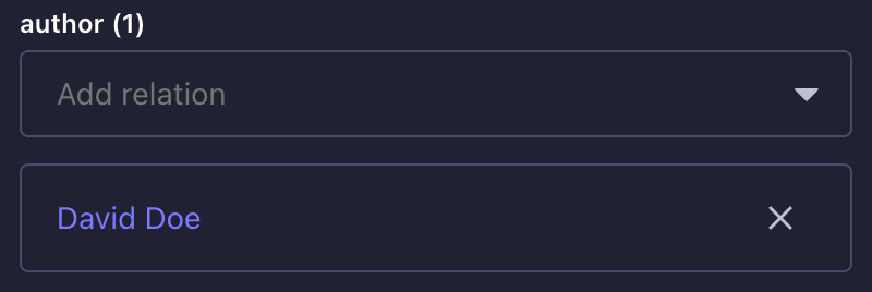 One-choice relational fields